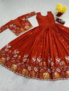 PC 548 Crep Silk Embroidery Work Gown Wholesale Clothing Suppliers In India